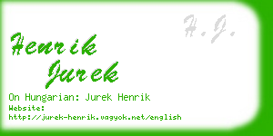 henrik jurek business card